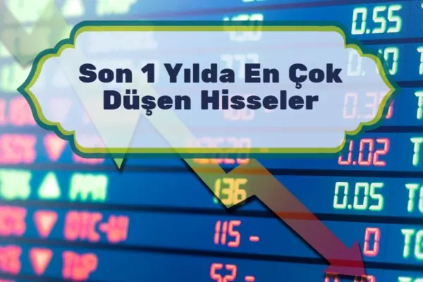 son 1 yılda en çok düşen hisseler