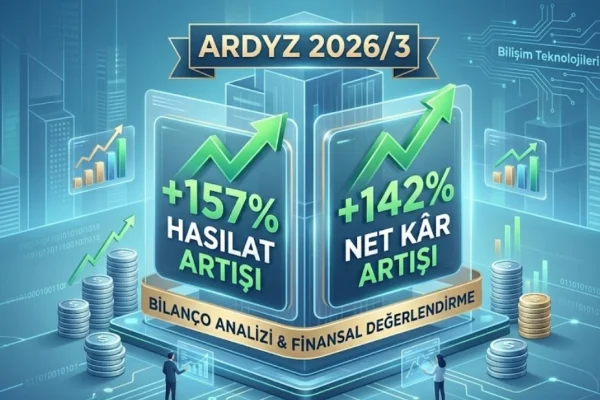 ARDYZ bilanço analizi 2026 ilk çeyrek sonuçları