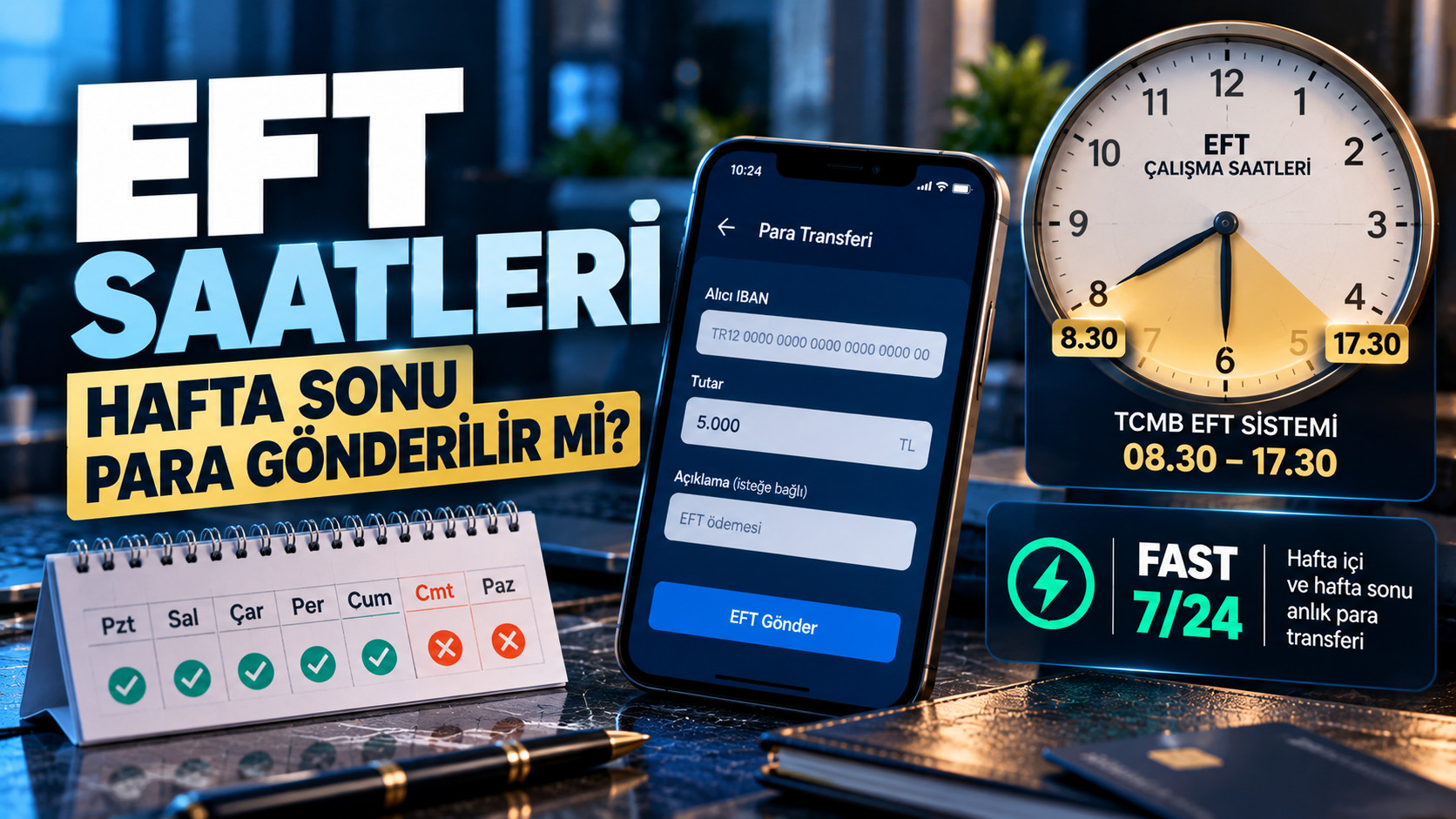 EFT saatleri ve FAST para transferi