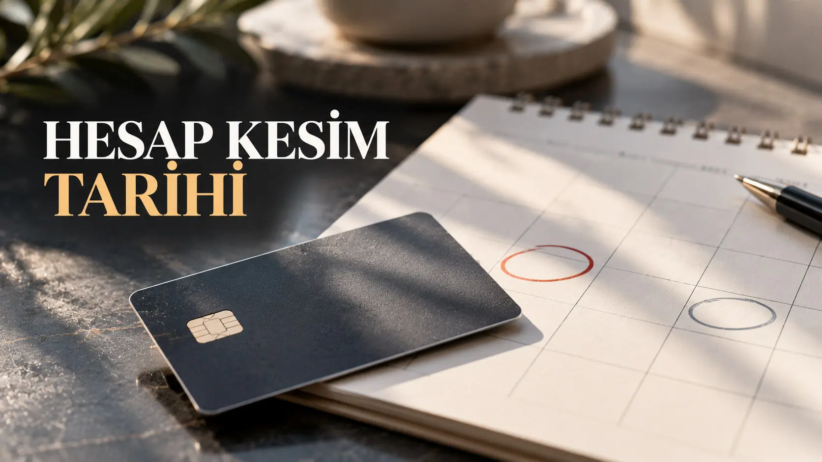 Kredi kartı hesap kesim takvimi