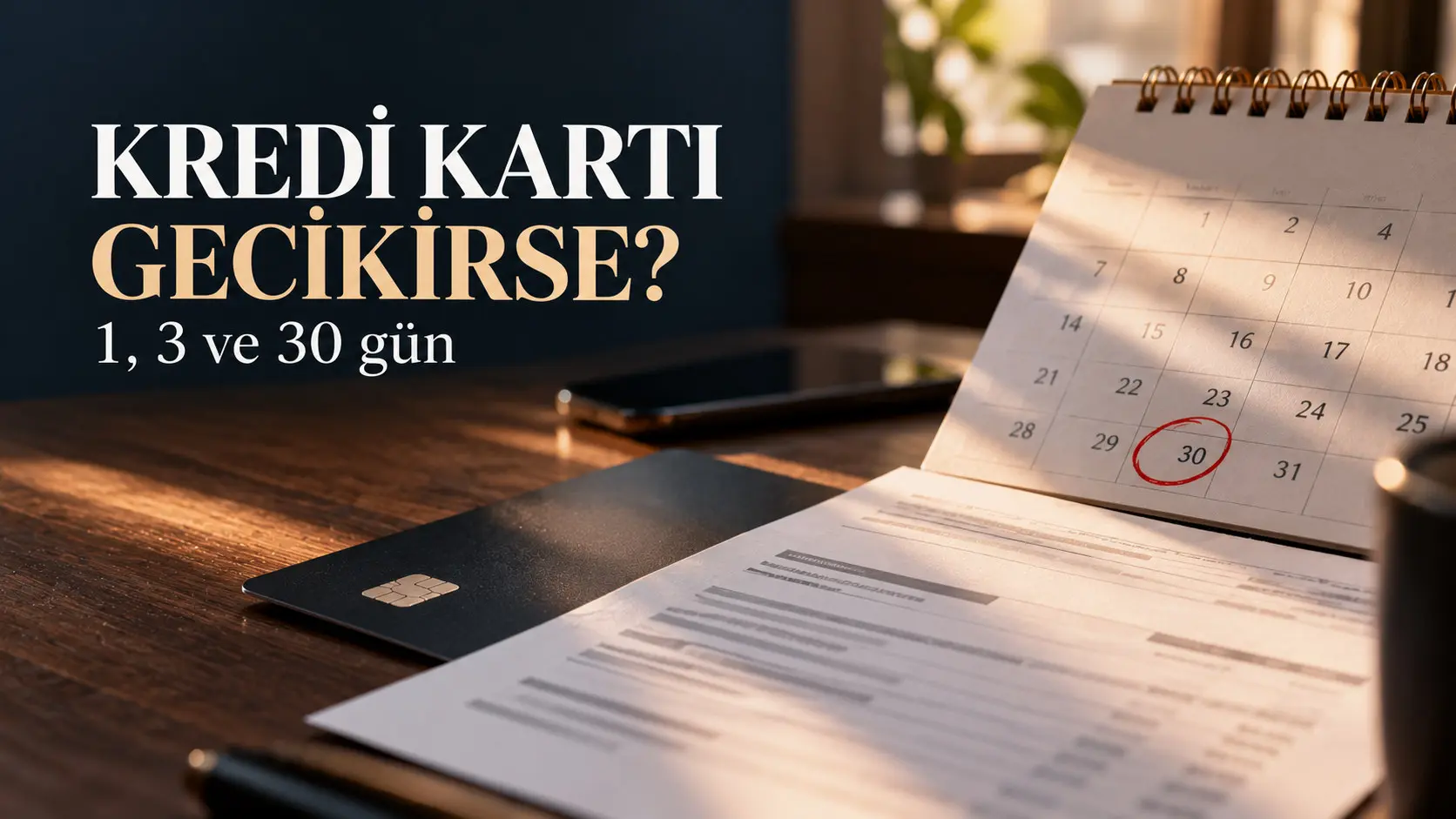 Kredi kartı ödeme gecikmesi ve takvim