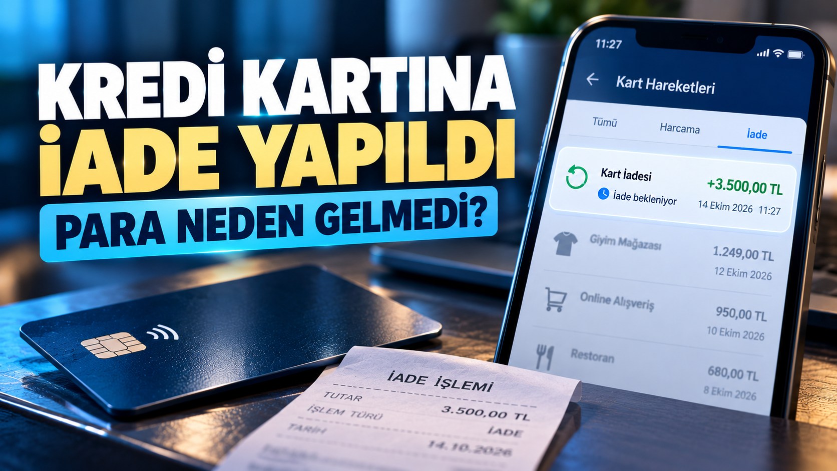 Kredi kartına iade yapıldı para gelmedi
