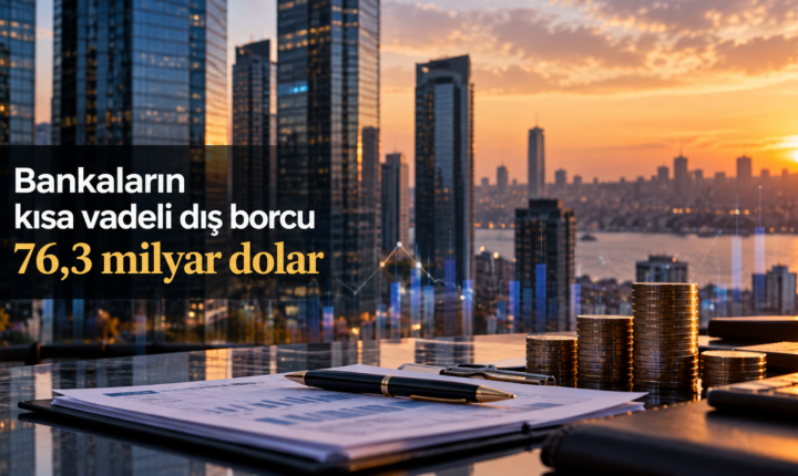 Bankaların kısa vadeli dış borcu 76,3 milyar dolar
