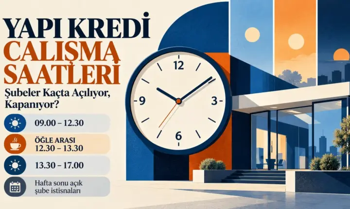 Yapı Kredi şube çalışma saatleri
